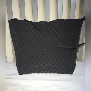 Vera Bradley Black Quilted Tote | Travel Bag Teacher Work Laptop Diaper Bag